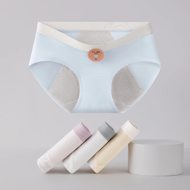 Menstruation Panties Women's Briefs Cotton Panties Woman Period Underwear Menstrual Guatero Reusable Menstrual Pads Leakproof view 3