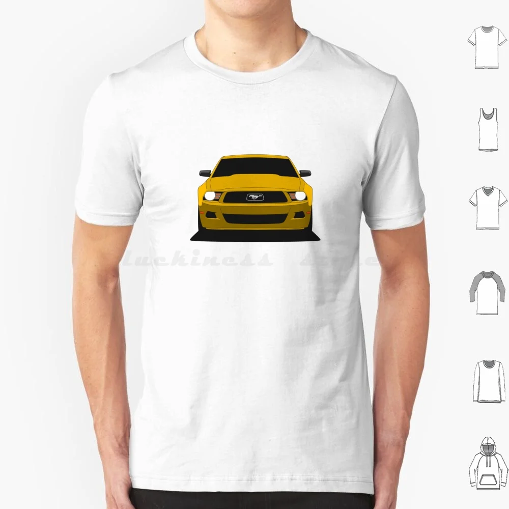 Yellow T Shirt 6xl Cotton Cool Tee Yellow Eco Boost Shelby Gt500 2 E Mach American Muscle Muscle Car Sports Car Gt Bullitt