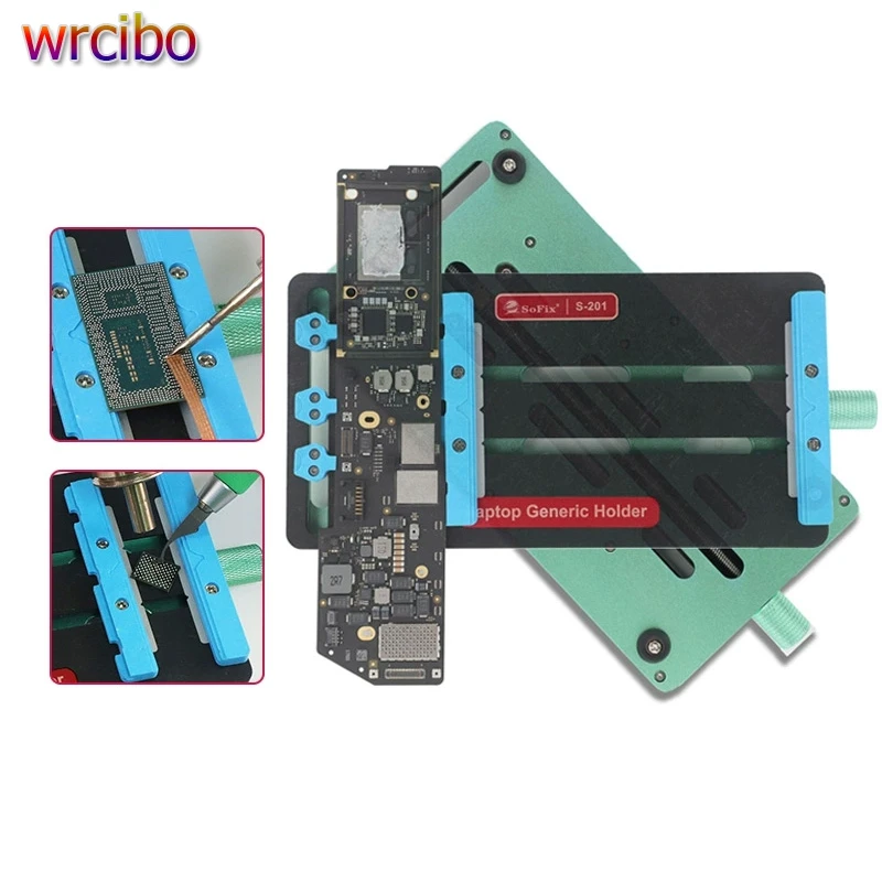 

SoFix S-201 универсальный держатель материнской платы для Macbook, пайка печатных плат, приспособление для обслуживания микросхем BGA, ремонт материнской платы