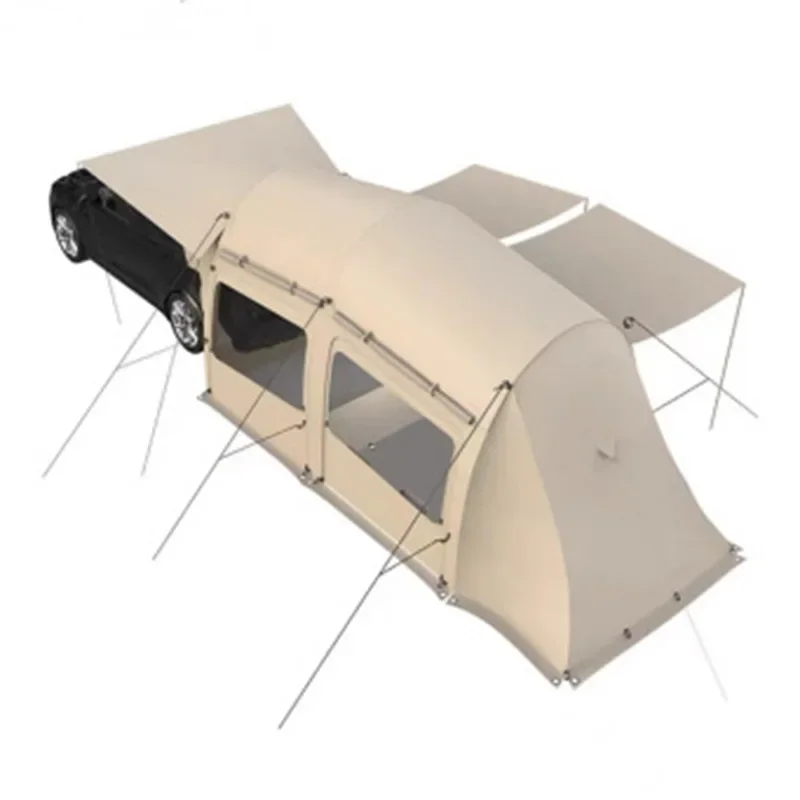 

Waterproof Canvas Outdoor Cartarget Inflatable Tent with Sun Protection Camping Car Rear Tunnel Self-Driving Tour Car tent