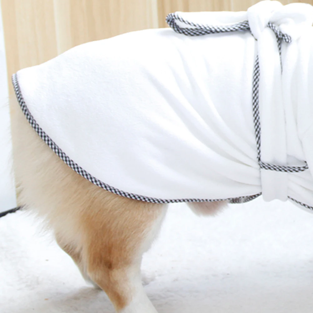 

Lightweight Pet Bathrobe For Small Dogs Quick Drying Warm Robe Water Absorbent Pet Towel For Feline Bathing Supplies