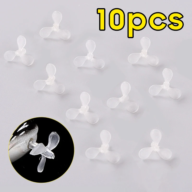 

10 pcs Lua minnow tools plastic transparent propeller electric fishing bait PP material durable wear-resist tackle bait