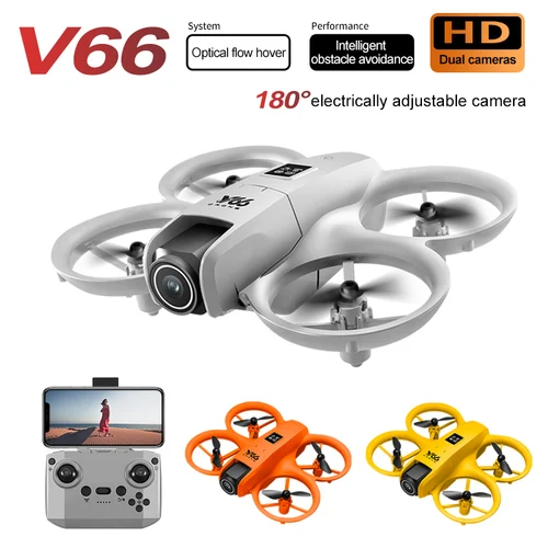 Mini Dron V66 con cámara 4K HD WiFi FPV Drone evitación de obstáculos Helicóptero de Control remoto de bolsillo Quadcopter regalo para niños juguete