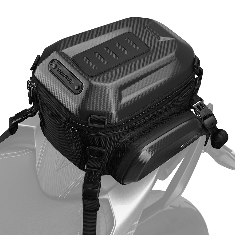 AliExpress Rhinowalk Motorcycle Tail Pannier Bag Waterproof Expandable 18L Travel Backpack Hardshell Cycling Luggage Storage Accessories