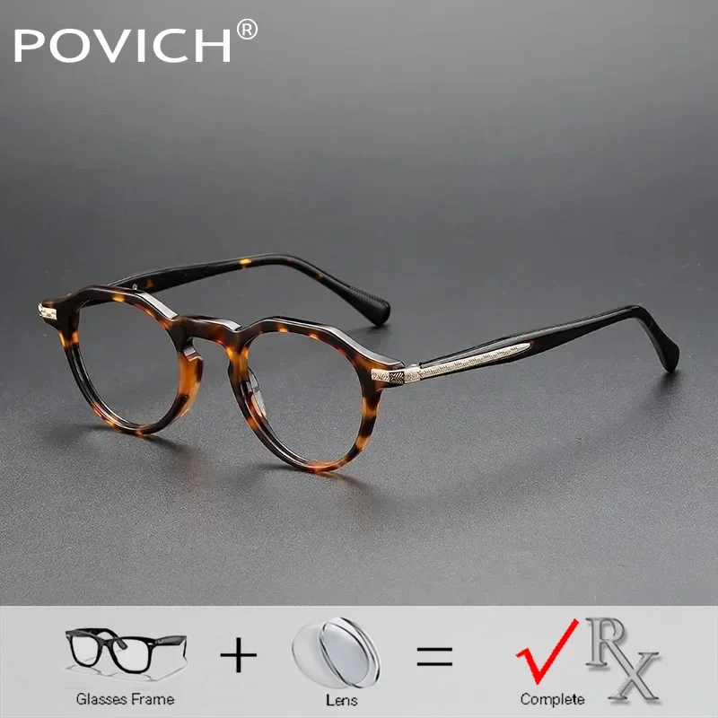 

Round Acetate Optical Eyeglasses Men Photochromic 1.74 Progressive Glasses Bifocal Doctor With Prescription Multifocal Eyewear
