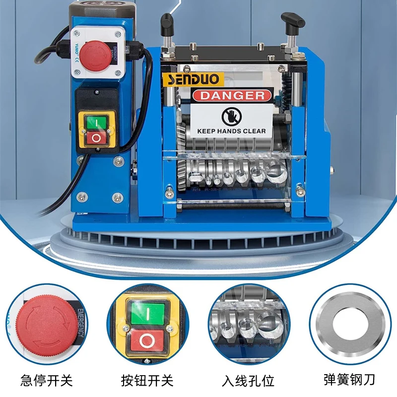 2026 Newest Automatic Induction Cable Stripper High Efficiency Wire Cutting Recycling Machine for Scrap Copper