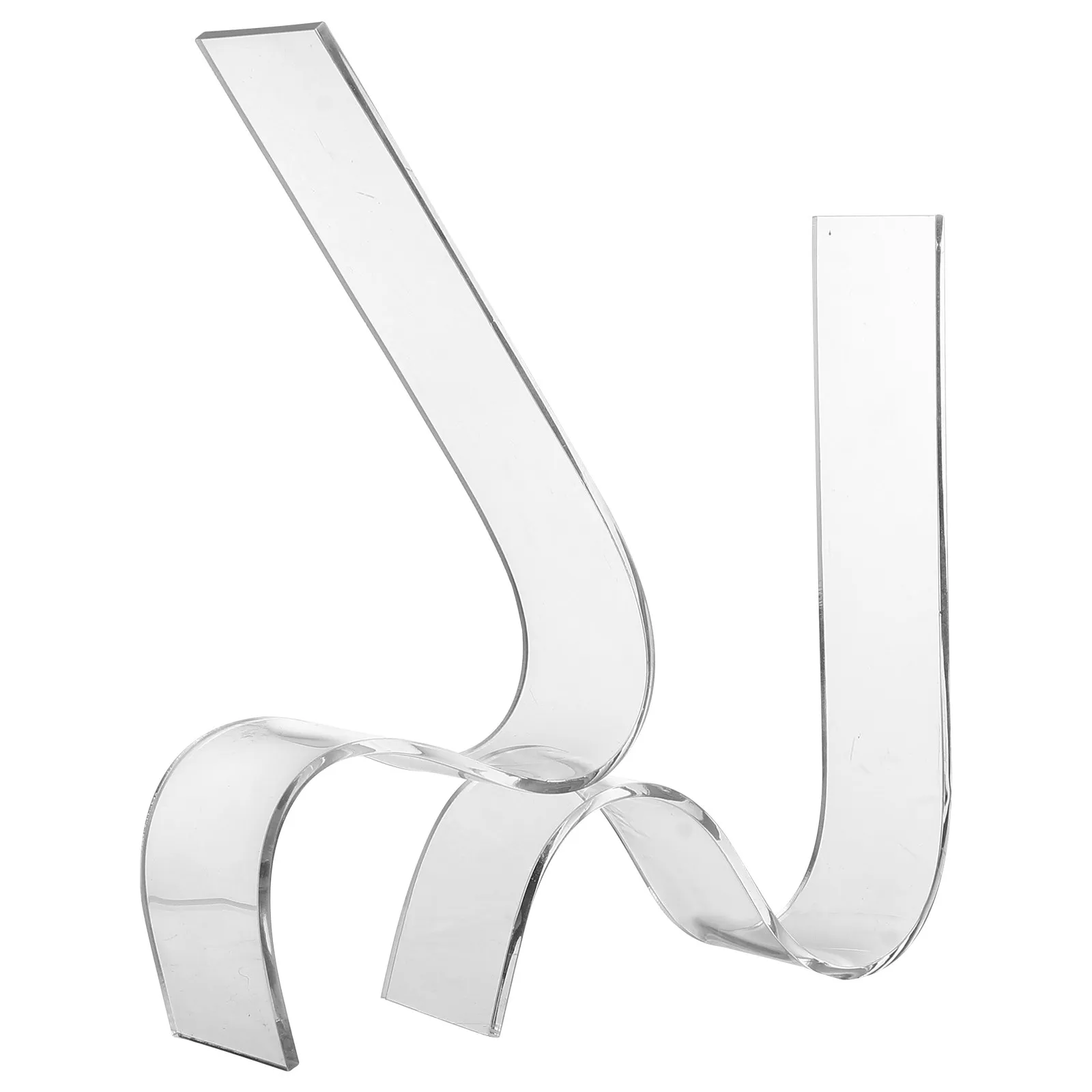 2Pcs Acrylic Shoe Display Racks Premium High Heels Storage Stand S-Type Transparent Display Shelf for Mall Shop Window