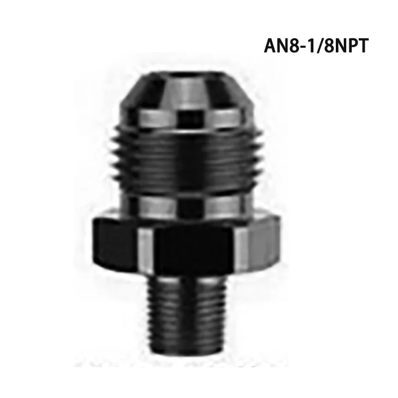 

1PCS BLACK 8AN AN-8 TO 1/8 NPT Male Thread Aluminum Fuel Hose Fitting Adapter