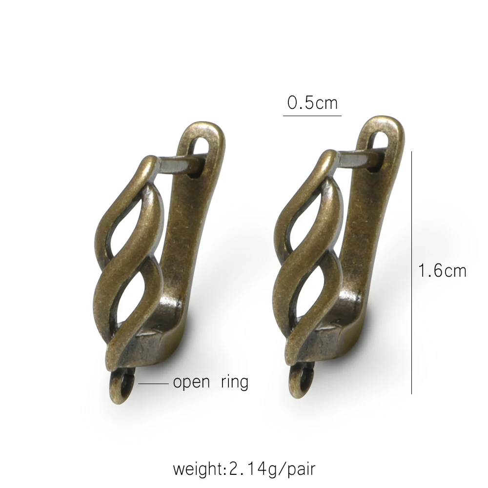 YANASI 2026 Neu 1 Paar Ohrringhaken, Antik-Bronze / 18K Vergoldetes Messing Ohrdraht für DIY Handgemachte Schmuckherstellung – Detail 1