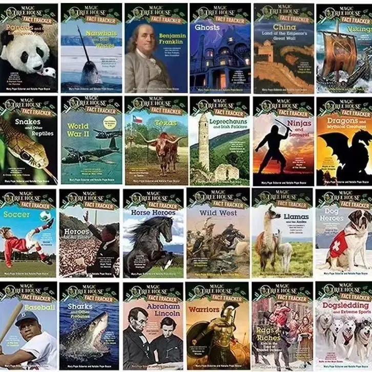 Imagem -02 - Magic Tree House Childrens Books Leitura Original Inglesa House Face Tracker Conjunto de 44 Livros