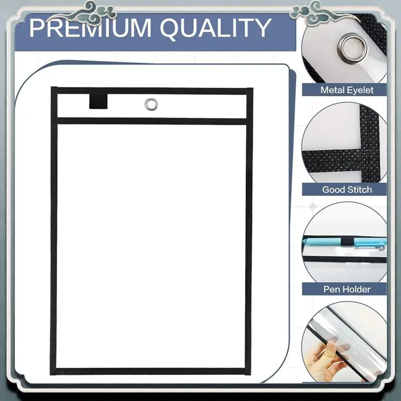 

Premium Pack Of 80 Dry Erase Pockets, Reusable Work Ticket Holder For Office Organization