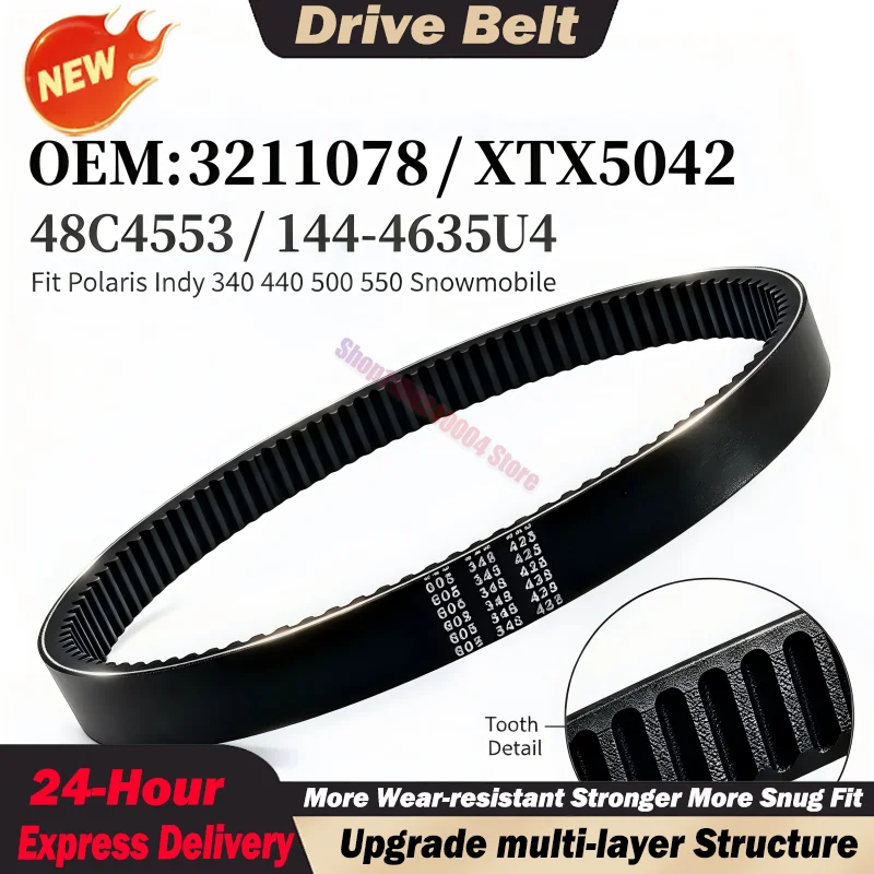 3211078 3211080 3211115 3211122 For Polaris Classic 500 600 XC SP 700 Snowmobile Drive Belt XTX5042 48C4553 144-4635U4