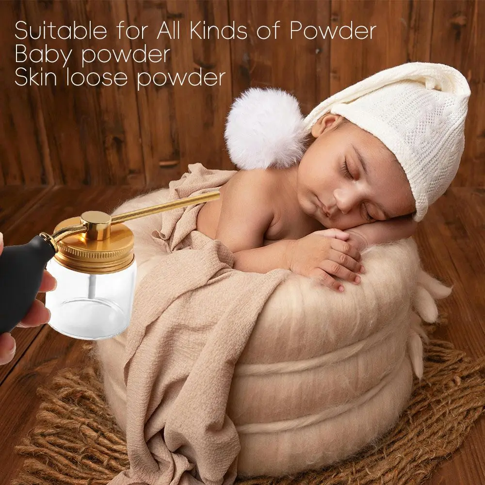 Refillable Hair Salon Powder Spray Bottle Talcum Talc Fiber Powder Blower Puffer Hair Building Hair Loss Fiber Spray Applicator