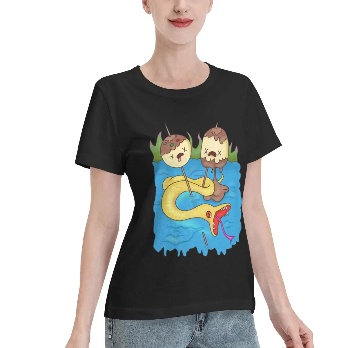 No Shrink Princess Bubblegums Favorite Rock Shirt - From Marceline Women's T-shirt Minimalist Outdoor Casual Top