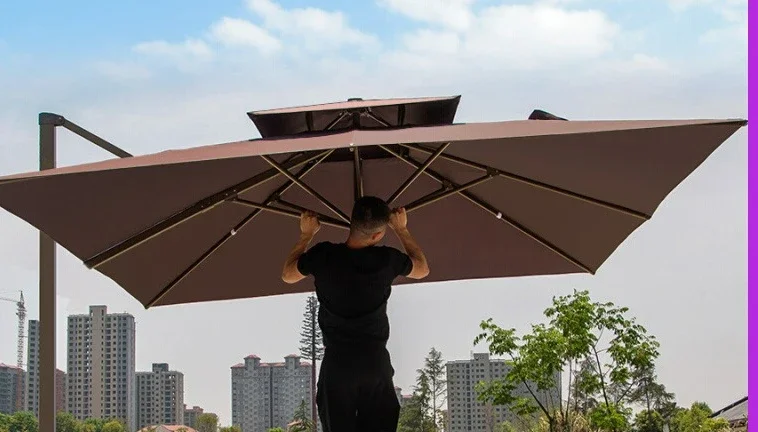 Parasol courtyard umbrella terrace balcony open-air stall big sun umbrella shed villa flower