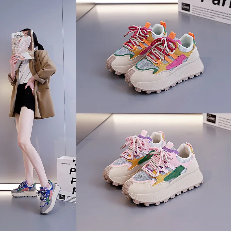 

Fashion Dad Shoes for Women 2025 Spring New Comfortable Sports Women's Casual Shoes for Women