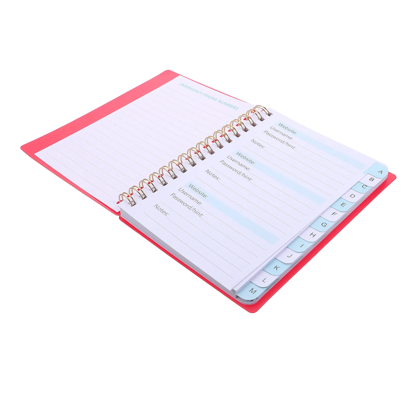 Address Books Notebook Discbound Password Hardcover Email and Computer for Seniors with Tabs