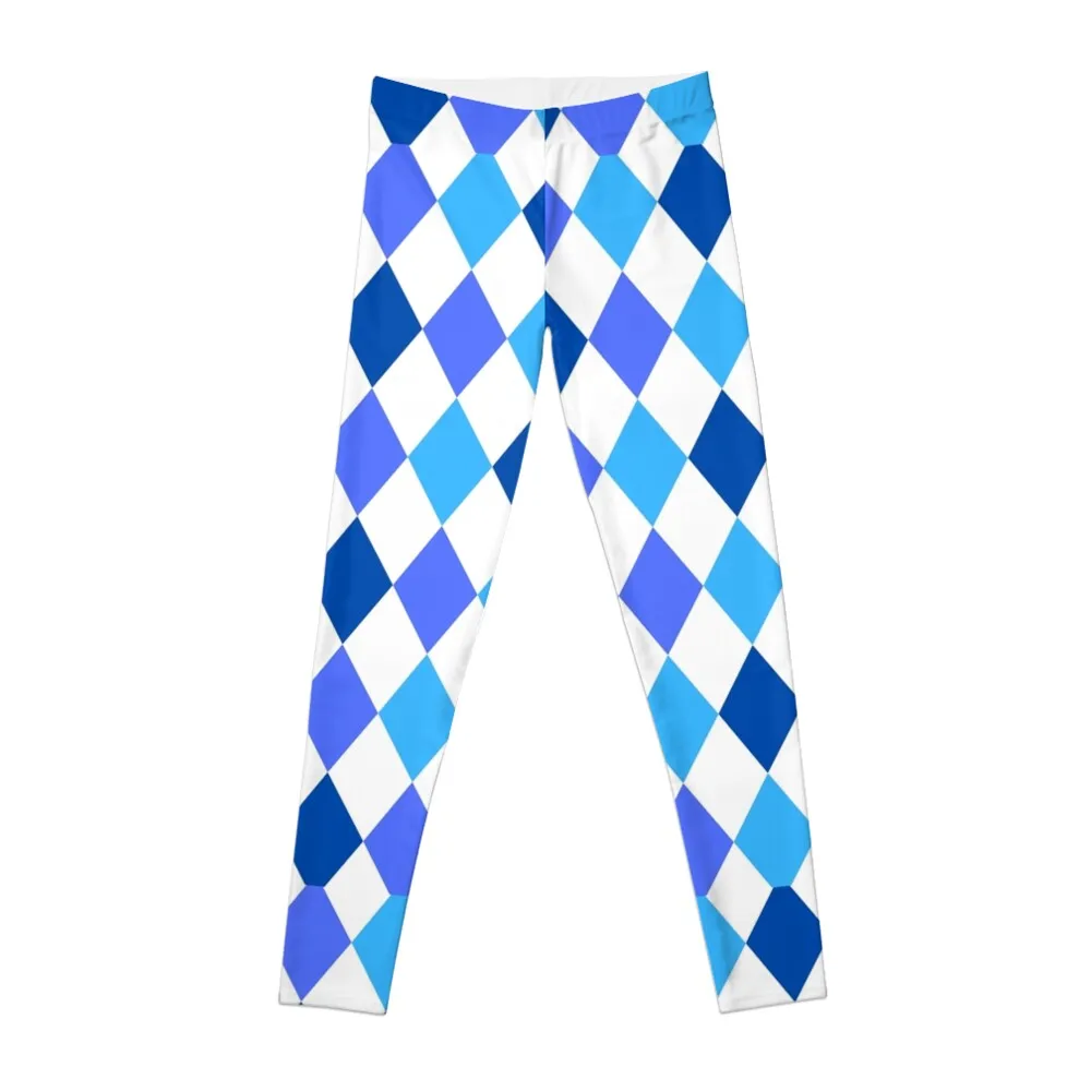 

Blue Harlequin Pattern Leggings leggins push up woman gym clothing for physical Clothing fitness Womens Leggings