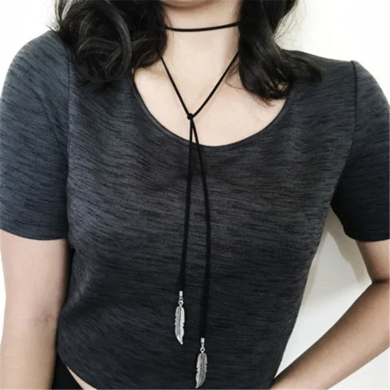Black Lace Choker Tattoo Necklace Gothic Punk Velvet Long Pendant Women Collar Jewelry Chocker Necklaces
