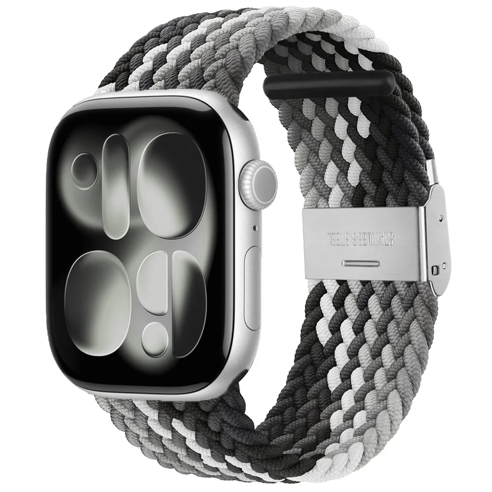 Braided Loop For Apple watch 11 band 49mm 45mm-40-41-44mm Nylon Elastic bracelet iWatch series 10 9 8 se 3 6 7 5 4 ultra 3 strap