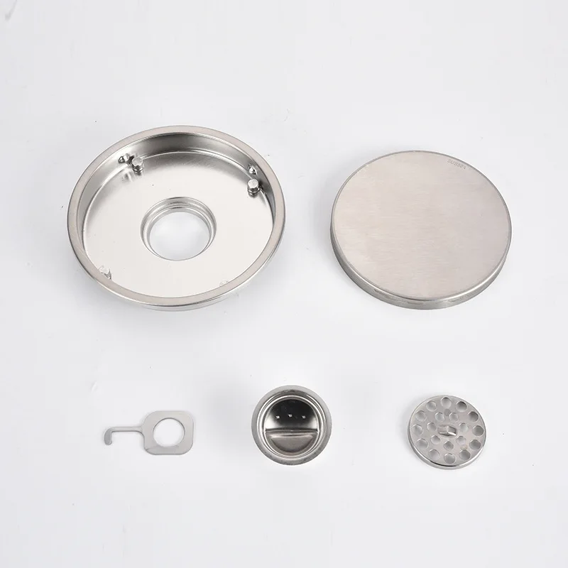 Stainless Steel Floor Drain Shower Drain Round Kitchen Waste Drain Bathroom Deodorant Grate