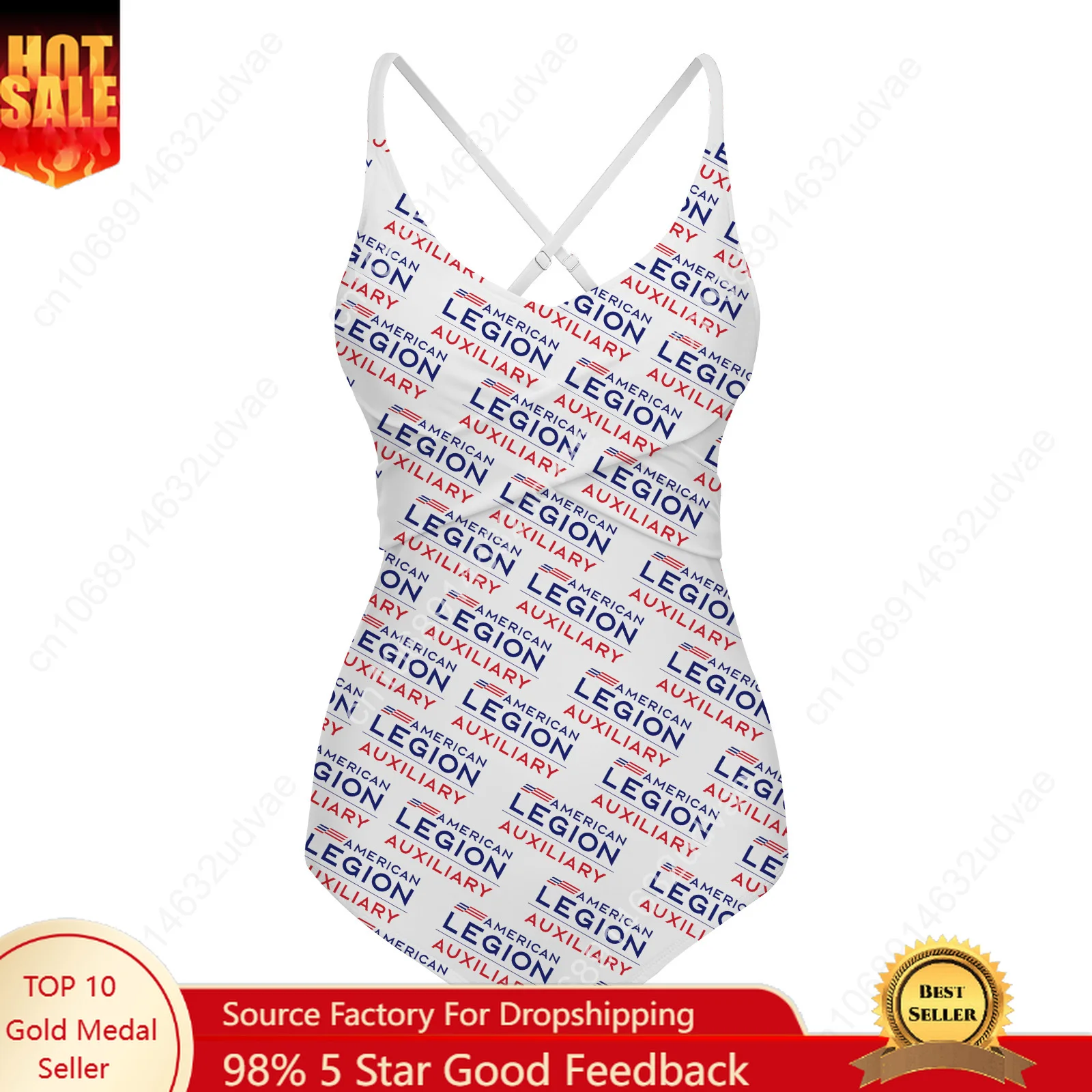 

American Legion Logo Swimsuit Womens Sling Swimsuits Personalized Sexy Swimwear Pool Beach Bikini Summer Customize Bathing Suits