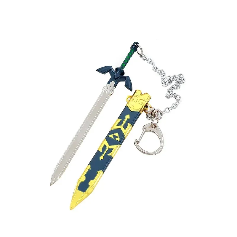 Breloczek do kluczy Zelda Link Master Sword, otwierany miecz, zawieszka, akcesoria jubilerskie, breloki, prezenty dla kobiet i mężczyzn