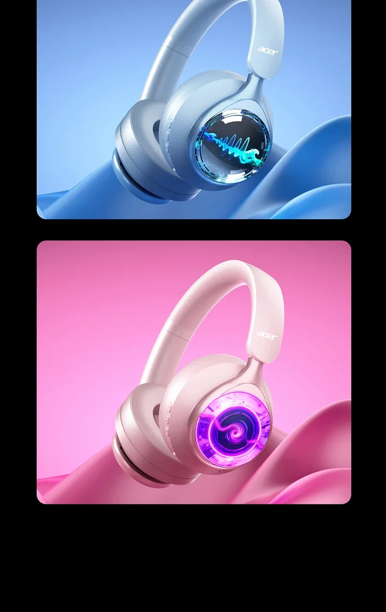Acer Wireless Bluetooth Over-ear Headphones With Stereo Sound_voghion.com