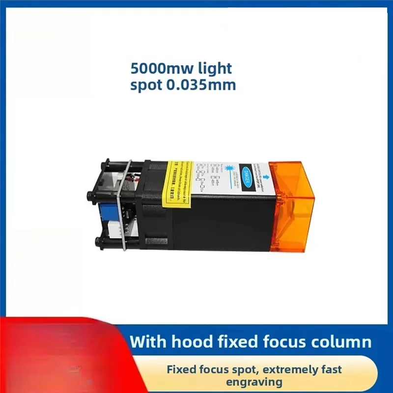 ABLK Enfoque fijo 5W 450Nm-455Nm Módulo de corte láser Grabado 12V Modulación PWM Tablero de madera de 5 mm