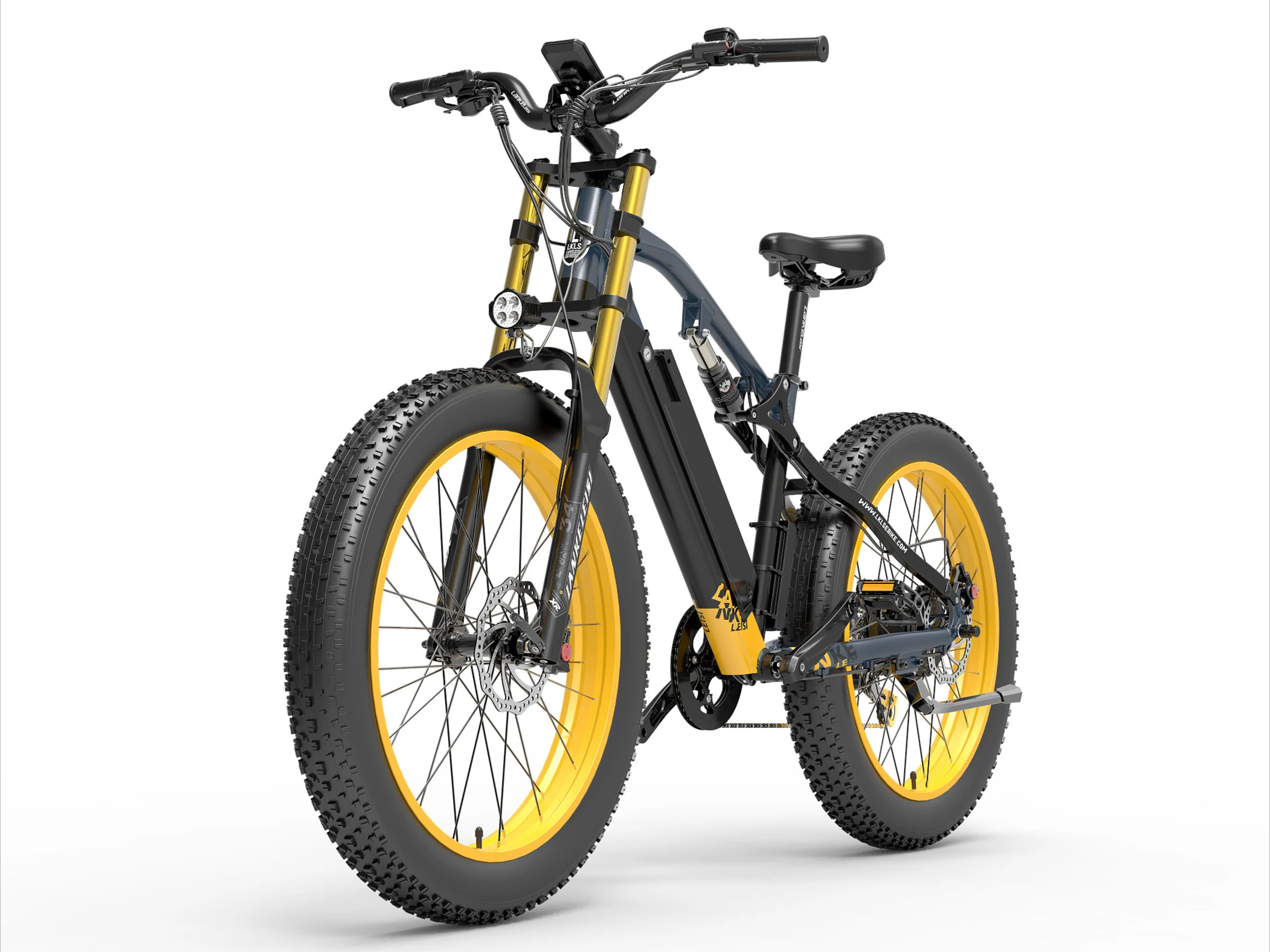 Kép 7: LANKELEISI RV700 1000W hátsó huby motoros 48V16AH REMOVEABLE Akkumulátor Dublőz Abbahagyás Vízépítéstan Fék 26*4.0 Busás Elektromos Havazik Bicaj