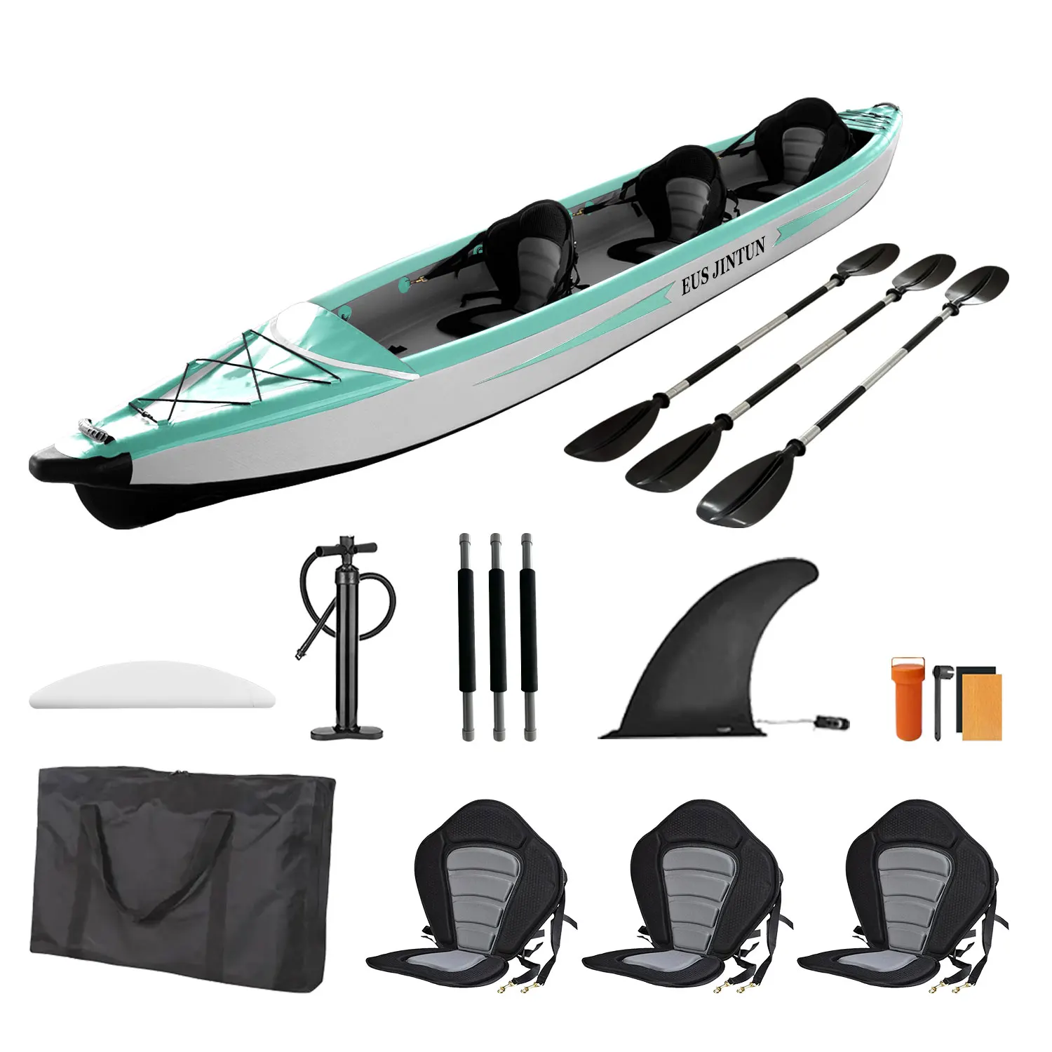 OEM, venta al por mayor, Material de dibujo, bote de remos de goma, bote de remos para adultos, canoa inflable portátil, bote de pesca acuática Kakay