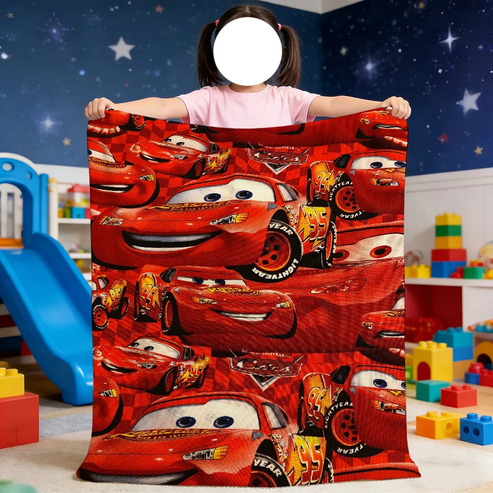 

Blanket For Soft M-McQueen Throw Car L-Lightning Blanket for Picnic 95 Bed Sofa Home Bedroom Cozy Warm Comfortable