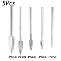 5PCS Wood Carving Engraving Drill Bit Set HSS Engraving Drill Bit For Woodworking Carbide Grinding Tool Milling Grinder Burr