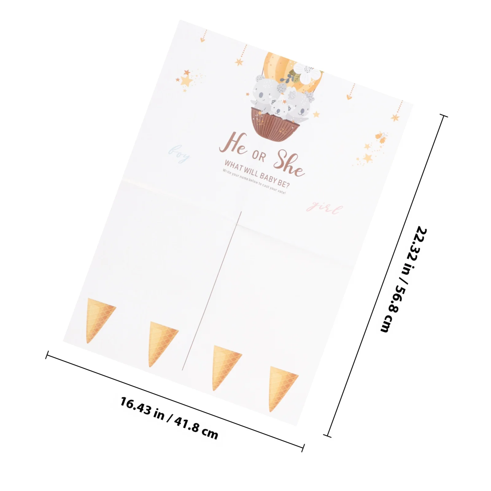 1세트 성별 공개 게임 카드와 투표 스티커 파티 장식 키트 (베이비 샤워 성별 발표용)