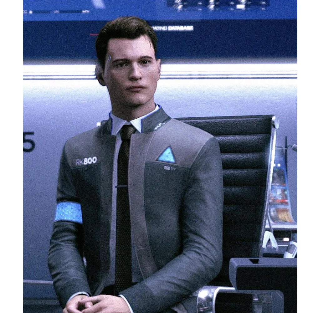 Anime Spiel Detroit Become Human Connor RK800 Agent Uniform Anzüge Halloween Cosplay Kostüm Jacken Mäntel Männer Jacke Weißes Hemd