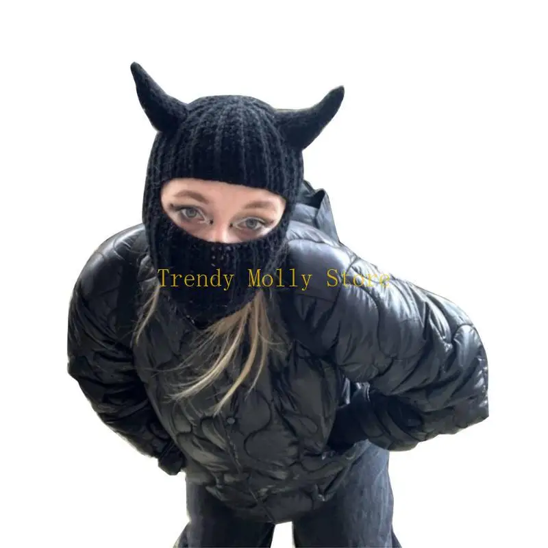 

N5KB Handwoven Balaclava Шляпа для подростков вязаная пулвер