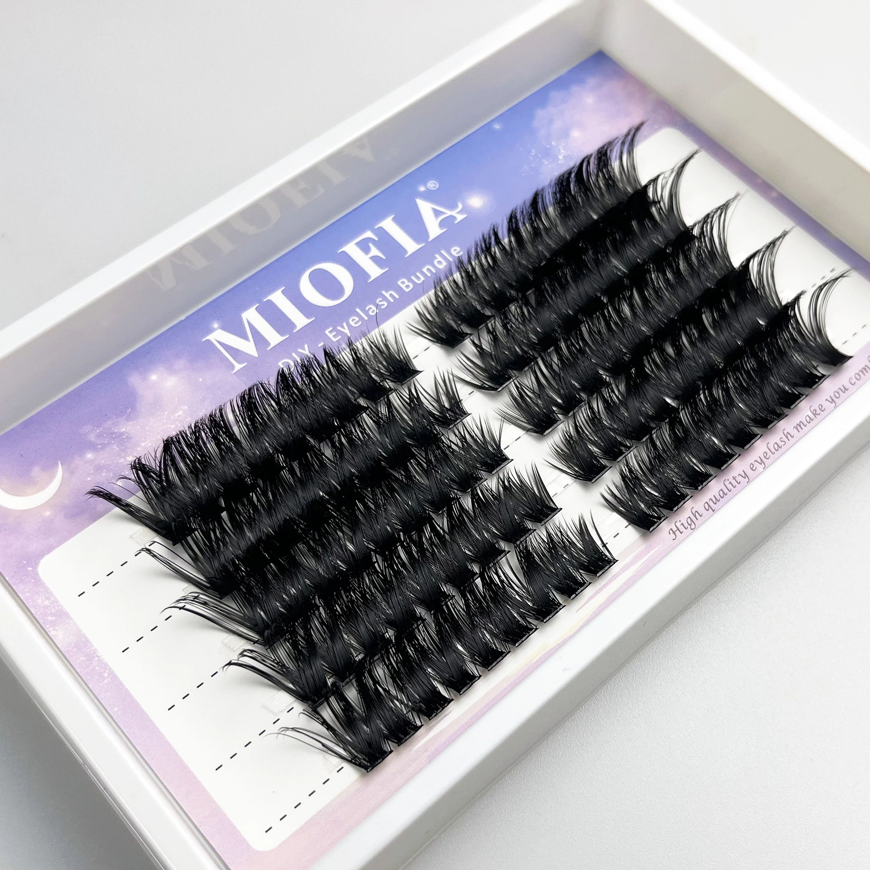 MIOFIA Lashes Clusters DIY Eyelash Extension Volume Fluffy Clusters Lashes Wispy Individual Lashes 3D Cat Eyelashes Makeup Tools