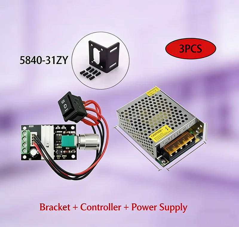 

(3pcs) Accessory Bracket + Controller + Power supply AC 110 - 250V to DC 12V/24V
