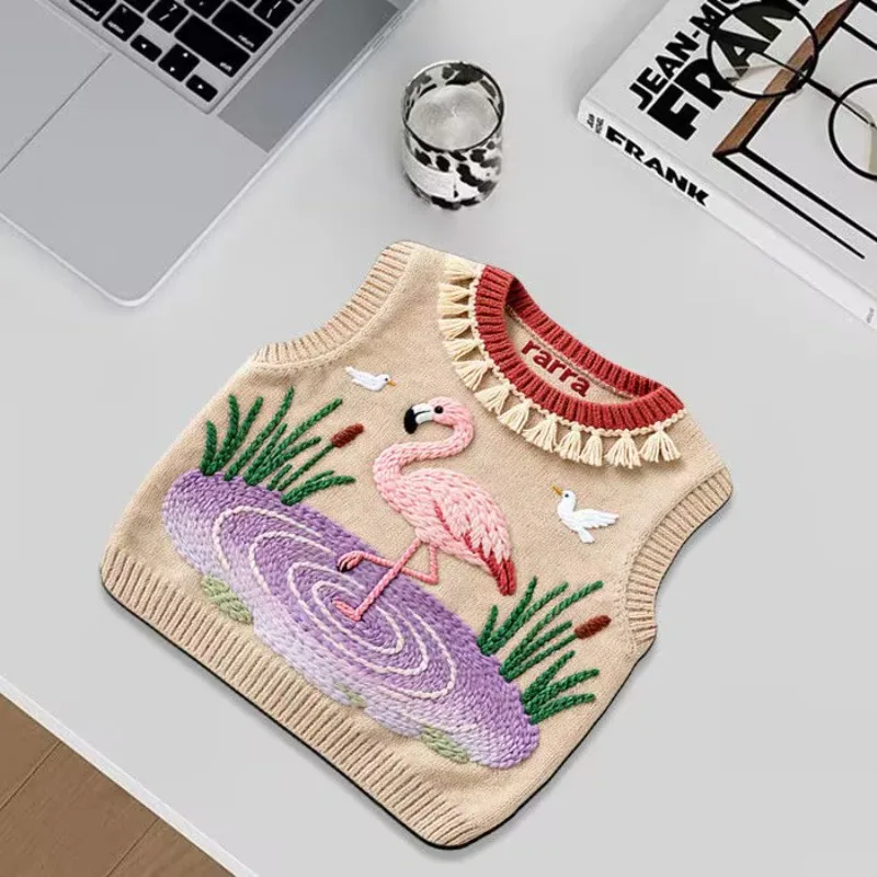 

Cute sweater printed pattern mouse pad Flamingo Cartoon animal design computer desk mat portable mousepad desktop decoration