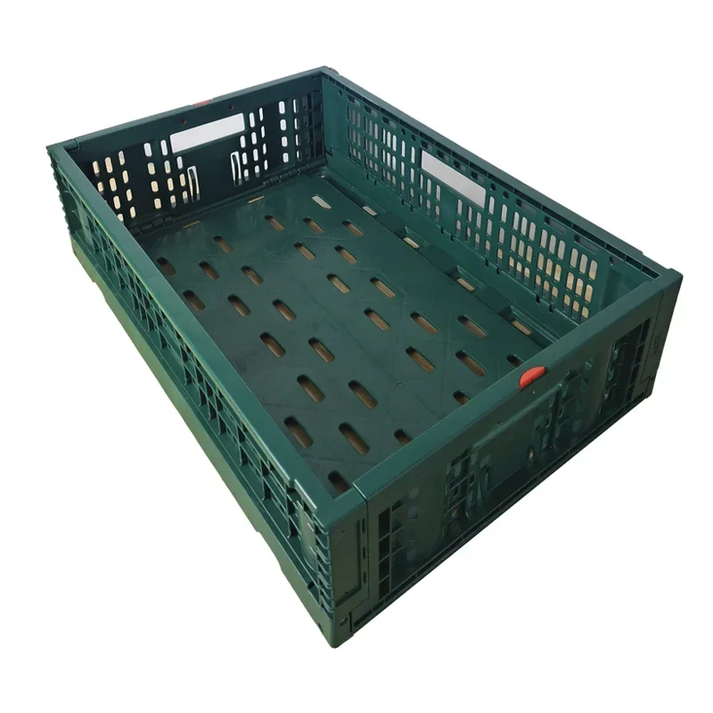 Recyclable Nestable And Stackable Plastic Containers Foldable Fruit And Vegetable Crates For Farm Harvesting Logistic Storage