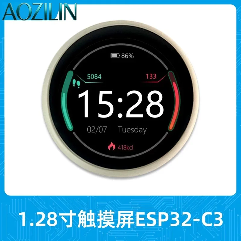 ESP32‑C3 Development Board with 1.28 Inch Round LCD Touch Screen, WiFi and Bluetooth Module