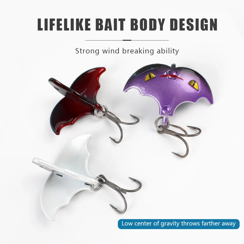 جديد بعيد الصب VIB السحر 4 سنتيمتر/10 جرام الخفافيش شكل غرق الطعوم باس المعادن الترتر تهزهز الطعوم الاهتزاز جثم بايك الصيد السحر Pesca