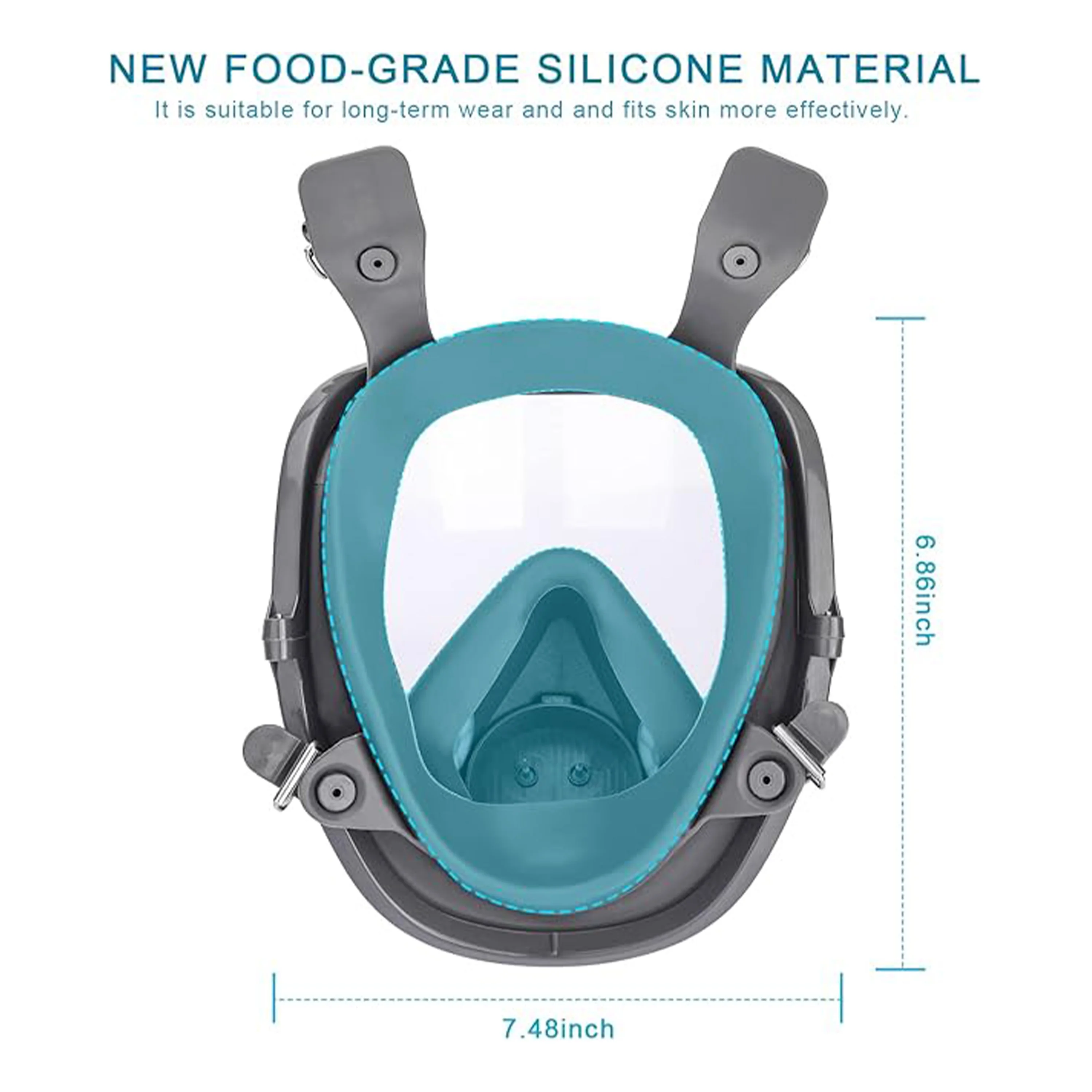 6800 Gas Mask 15 In1 Full Face Large Size Respirator Reusable Full Face Respirator Gas Paint Sprayer Chemical Wood Working Dust