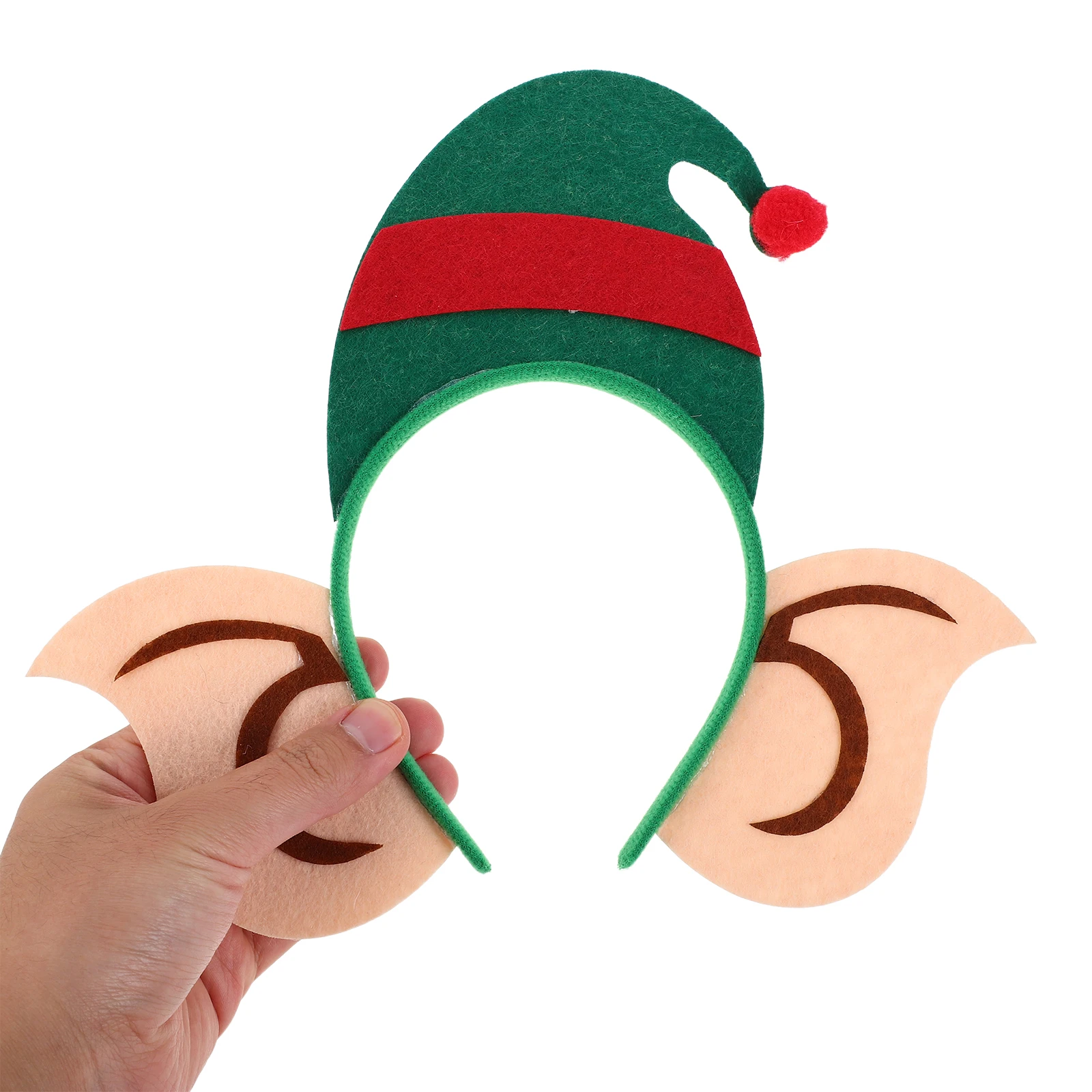 

2pcs Christmas Elf Hat Headbands Festive Holiday Party Hair Accessories For Xmas Decoration Headband Cosplay Costume Wear