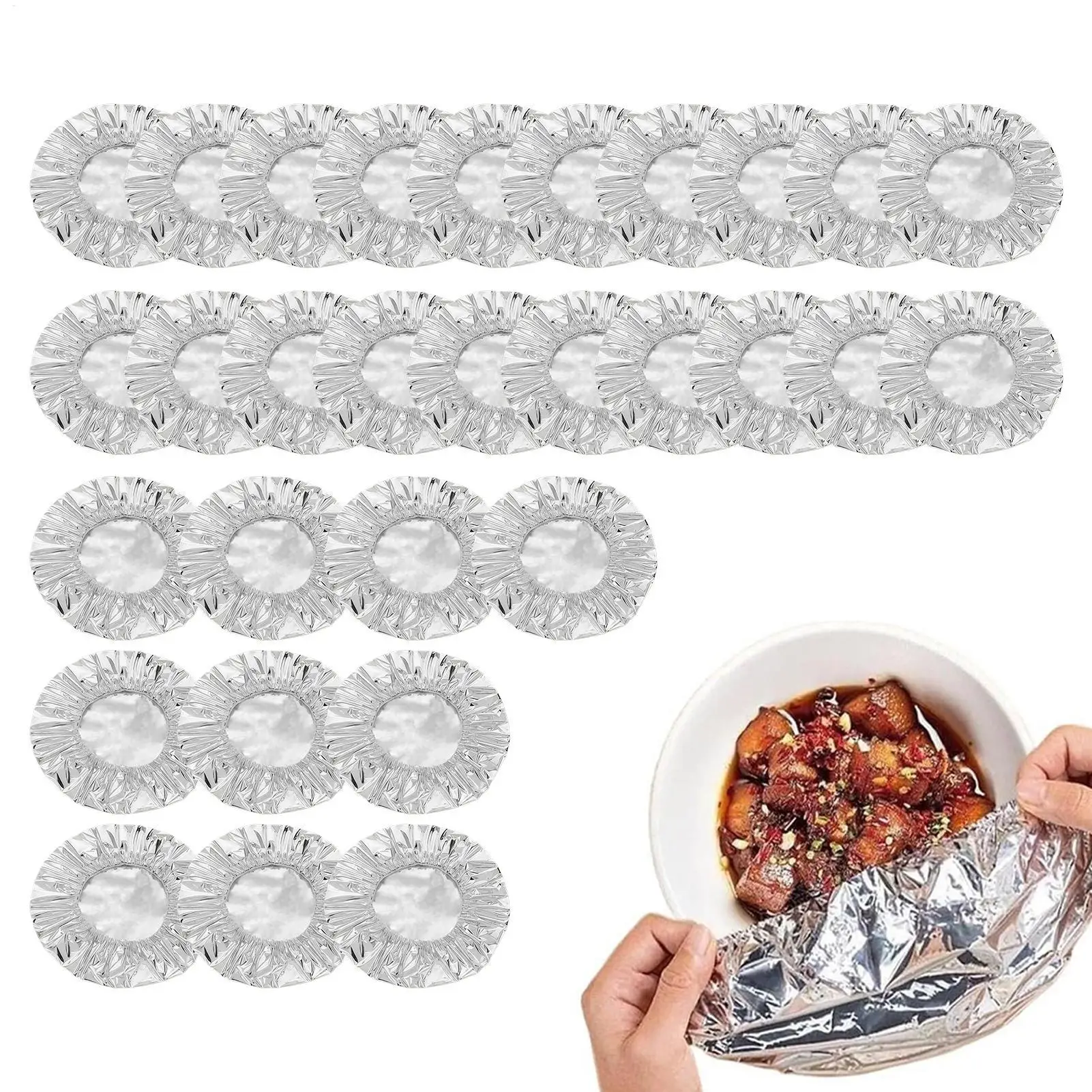 Aluminum Foil Film Food Cover Food Grade Disposable Food Covers Saran Wrap Fresh-keeping Lid Fruit Vegetable Insulation Covers
