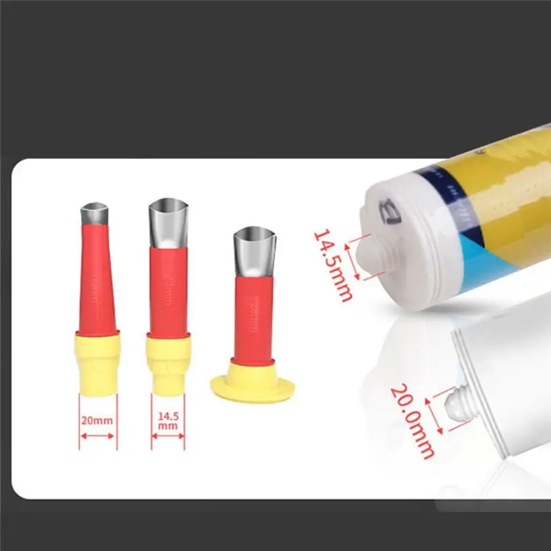 

ABFA Integral Detachable Base Structure Rubber Nozzle Universal Integrated Rubber Nozzle Reusable Caulking Nozzle Applicator