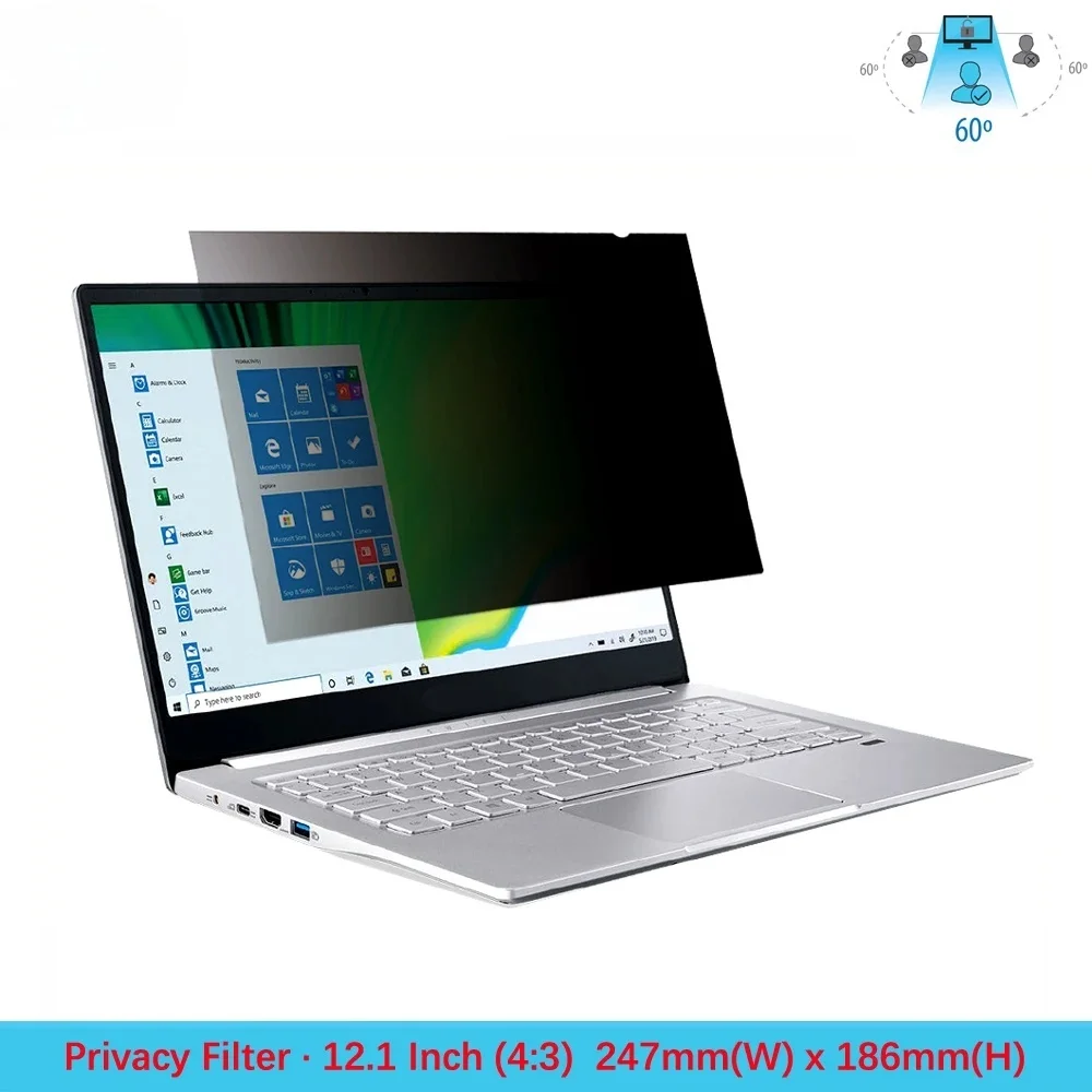 

12.1 inch Laptop Privacy Filter Screen Protector Film for Standard Screen (4:3) Notebook LCD Monitors