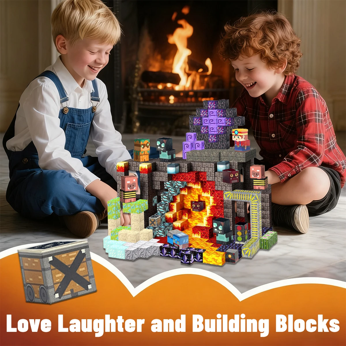 ألعاب مكعبات البناء المغناطيسية-سكك الحديدية الشيطانية مع ألعاب البناء المغناطيسية الجذعية هدية حسية للأطفال بنين بنات 90/180/300 قطعة