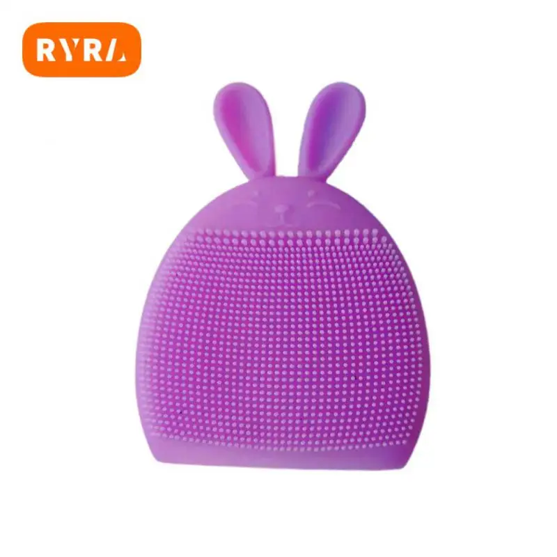 Silicone Bunny Cleansing Brush Multifunctional Rabbit Facial Cleaning Brush Manual Massage Brush Shampoo Brush Facial Care Tool