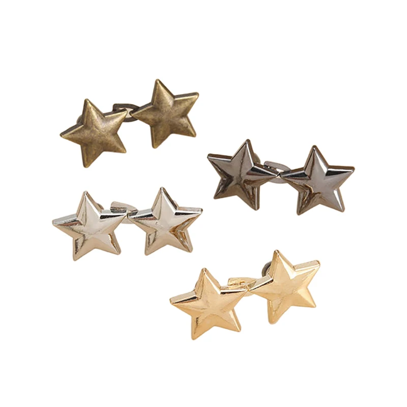 1 paar Abnehmbare Metall Stern Straffen Taille Knopf Für Rock Hose Einstellbare Nähen-Freie Schnalle Jeans Reduzieren Taille straffen Brosche